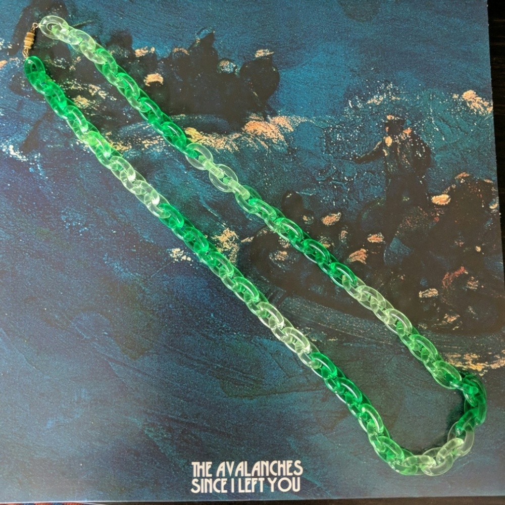 Vintage Green Ombre Chain Necklace